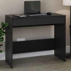 Rutland Wooden Laptop Desk With 1 Drawer In Black - UK