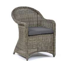 Ryker Outdoor Rattan Armchair In Brown Weave - UK