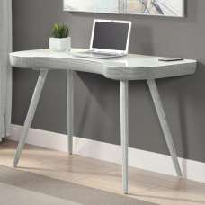 Sacramento Super White Glass Top Laptop Desk In Grey - UK