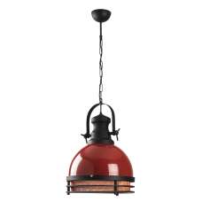 Saglam Metal Ceiling Pendant Light in Red and Black - UK