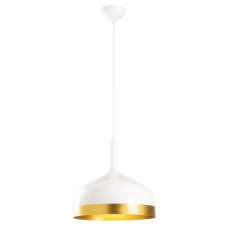 Saglam Metal Ceiling Pendant Light in White and Gold - UK