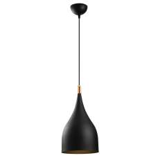Saglam Metal Teardrop Shape Ceiling Pendant Light in Black and Gold - UK