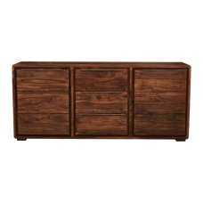 Saki Sheesham Wood Sideboard 2 Doors 3 Drawers In Acacia - UK