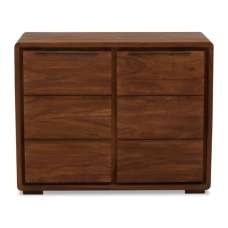 Saki Sheesham Wood Sideboard With 2 Doors In Acacia - UK