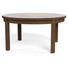 Salida Ceramic Top Round Coffee Table - Smoked Oak - UK