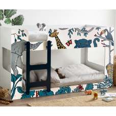 Salina Wooden Children Bunk Bed In White - UK