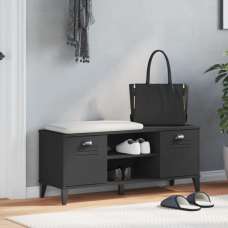 Widnes Wooden Shoe Storage Bench In Black - UK