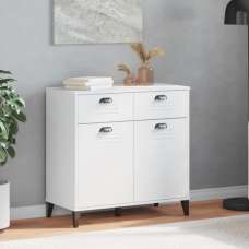 Widnes Wooden Sideboard With 2 Drawers In White - UK