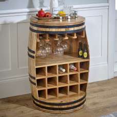 Salter Wooden Drinks Cabinet In Natural - UK