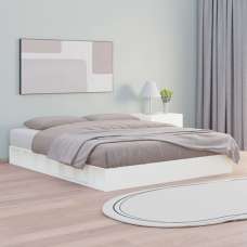 Salus Solid Pinewood Double Bed In White - UK