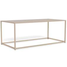 Salvo Melamine Rectangular Coffee Table With Steel Base - Grey - UK