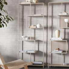 Salvo Steel Bookcase With 5 Shelves - Grey - UK