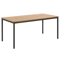 Salvo Wooden Rectangular Dining Table In Matt Wild Oak - UK