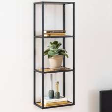 Salvo Wooden Wall Shelf With 3 Shelves In Matt Wild Oak - UK