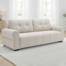 Sandhurst Fabric 3 Seater Sofa in Beige - UK
