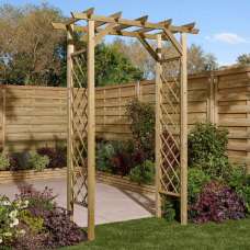 Sandiacre Garden Wooden Arch In Natural - UK