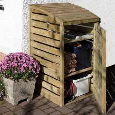 Sandiacre Wooden Garden Box Storage Bin In Natural - UK
