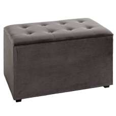 Sandpoint Fabric Storage Ottoman In Anthracite - UK
