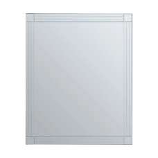 Sanford Square Wall Mirror With Linear Detail - UK