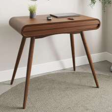 Sanford Wooden Laptop Desk With 1 Drawer In Walnut - UK