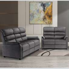 Sanur Fabric 3+2 Seater Sofa Set In Grey - UK