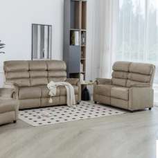 Sanur Fabric 3+2 Seater Sofa Set In Taupe - UK