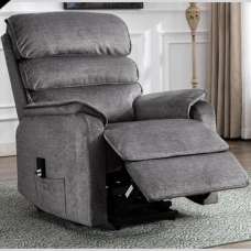 Sanur Fabric Electric Lift And Tilt Recliner Chair In Grey - UK
