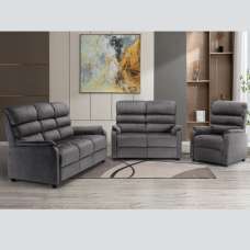 Sanur Fabric Sofa Suite In Grey - UK