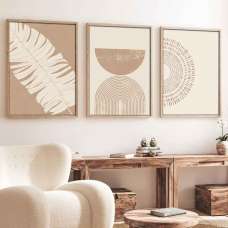 Sapphira Wooden 20x30cm Palms and Peaks Art Frame Set of 3 in Multicolour - UK