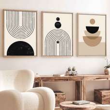 Sapphira Wooden 20x30cm Urban Zen Art Frame Set of 3 in Multicolour - UK