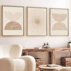Sapphira Wooden 30x40cm Solstice Art of Frame Set of 3 in Multicolour - UK