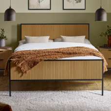 Sarnia Wooden King Size Bed - Brown - UK