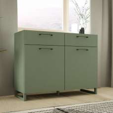 Sarnia Wooden Sideboard With 2 Doors 2 Drawers In Sage Green - UK
