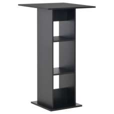 Sasha Square Wooden Bar Table In Black - UK