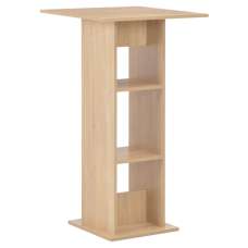 Sasha Square Wooden Bar Table In Oak - UK