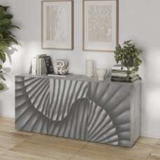 Sassari Wooden Sideboard With 3 Doors In Concrete Effect - UK