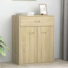 Sassy Wooden Sideboard With 2 Doors 1 Drawer In Sonoma Oak - UK