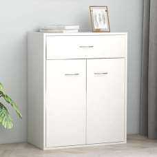 Sassy Wooden Sideboard With 2 Doors 1 Drawer In White - UK