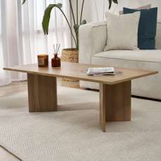 Savella Rectangular Wooden Coffee Table in Oak - UK