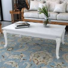 Savva Large High Gloss Coffee Table In White - UK