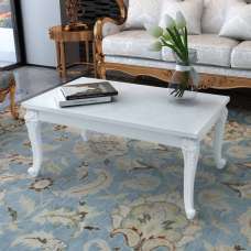 Savva Medium High Gloss Coffee Table In White - UK
