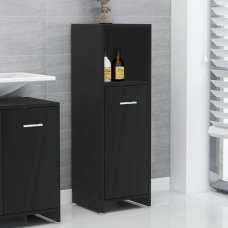 Sayreville Wooden Bathroom Cabinet With 1 Door - Black - UK