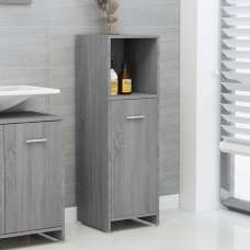 Sayreville Wooden Bathroom Cabinet With 1 Door - Grey Sonoma - UK