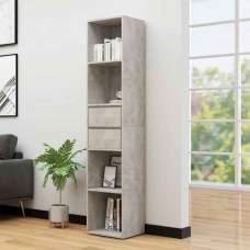 Sayreville Wooden Bathroom Cabinet With 2 Drawers - Concrete Grey - UK