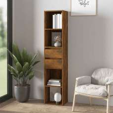 Sayreville Wooden Bathroom Cabinet With 2 Drawers - Smoked Oak - UK