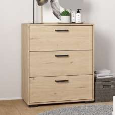 Sayreville Wooden Chest Of 3 Drawers In Jackson Hickory - UK