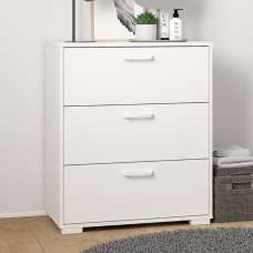 Sayreville Wooden Chest Of 3 Drawers In White - UK