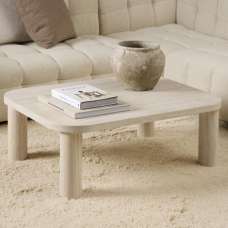 Schijndel Wooden Rectangular Coffee Table In Travertine - UK