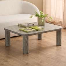 Schijndel Wooden Rectangular Coffee Table In Grey Marble Effect - UK