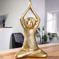 Scranton Aluminium Monkey Sculpture In Gold - UK